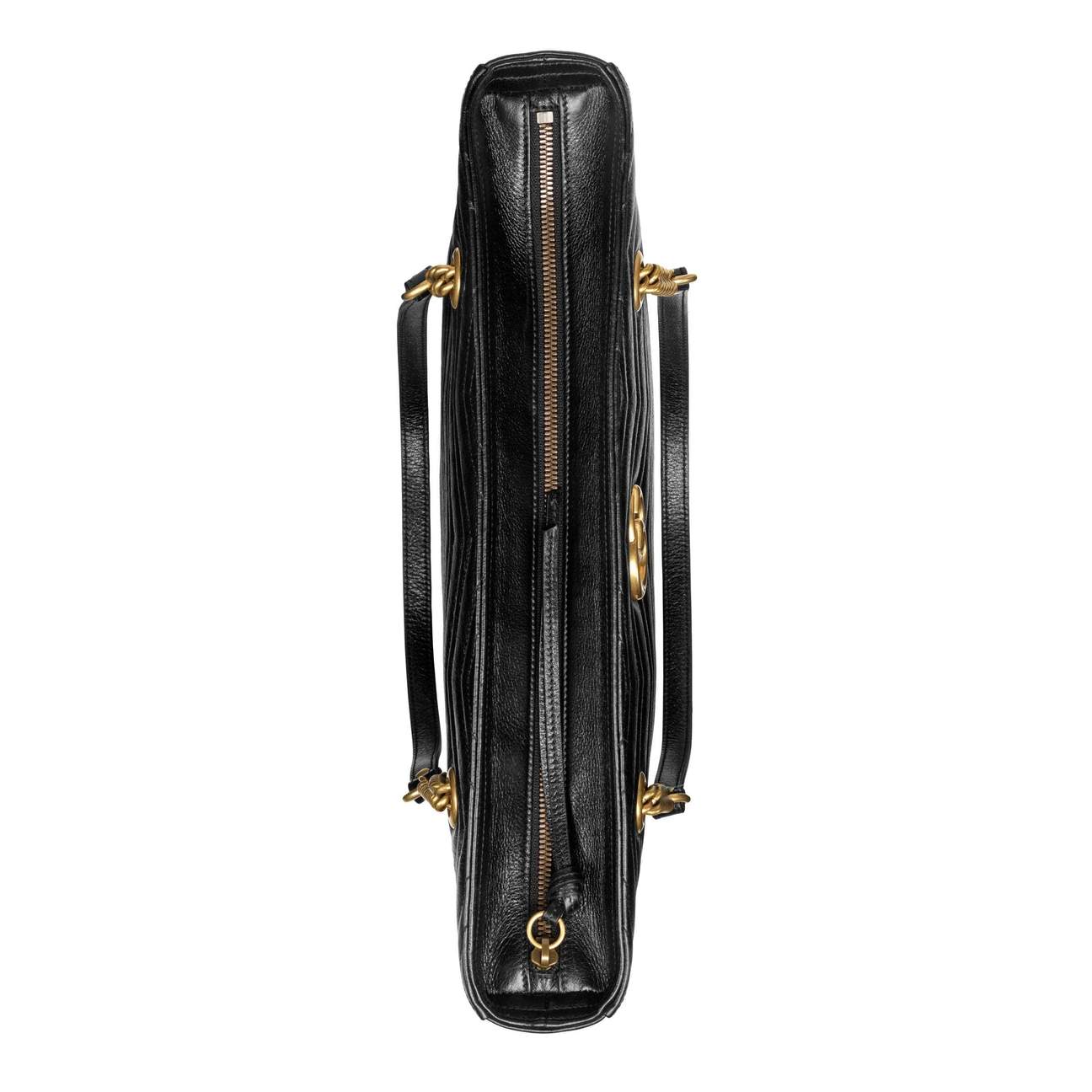 Gucci GG Marmont Matelassé Leather Shoulder Bag in Black
