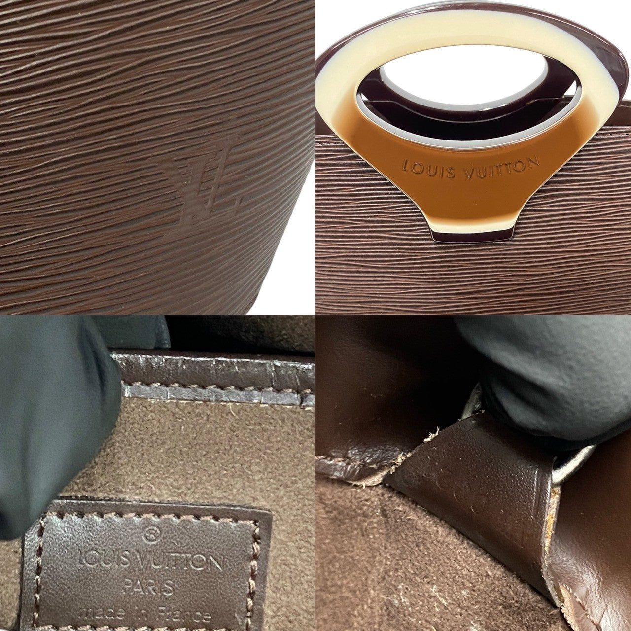 LOUIS VUITTON Handbag leather Brown Epi Noctumble