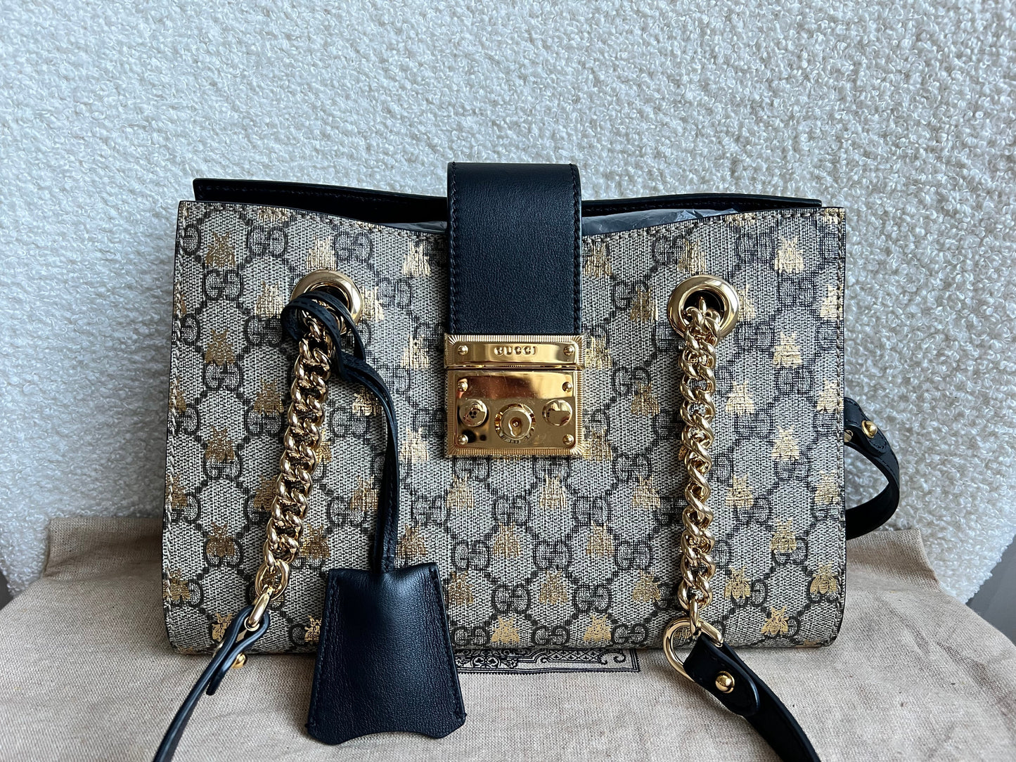 Gucci Supreme Bee Small Padlock Tote