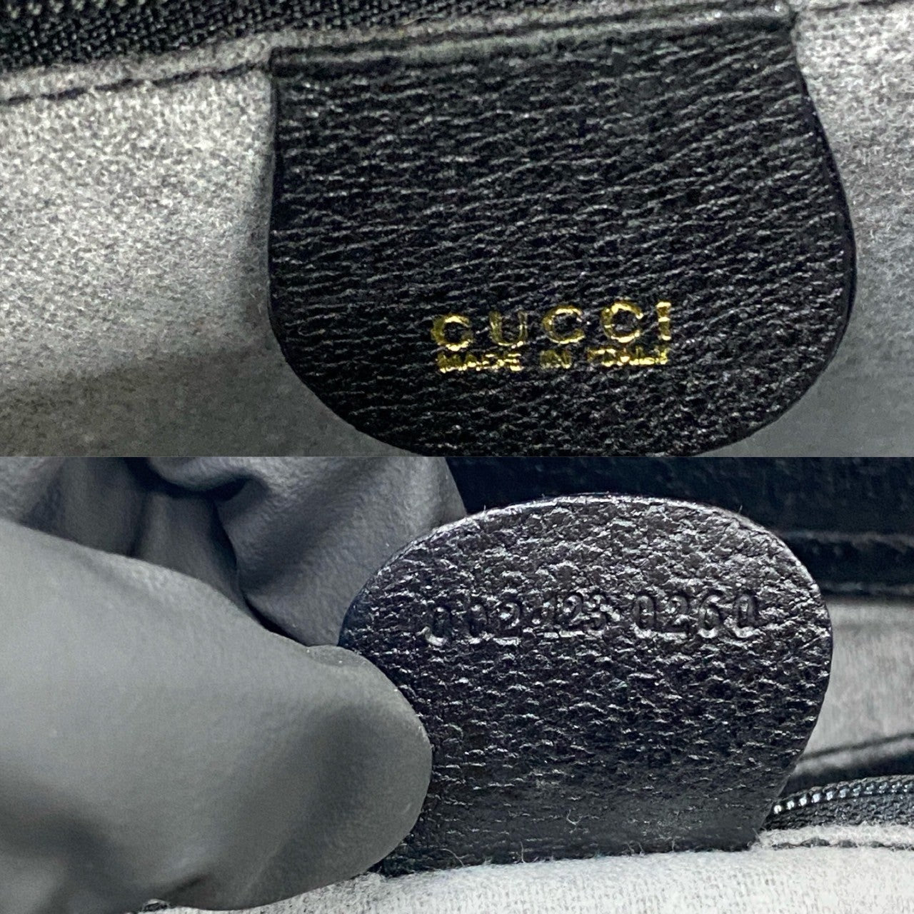 GUCCI Handbag leather black Bamboo