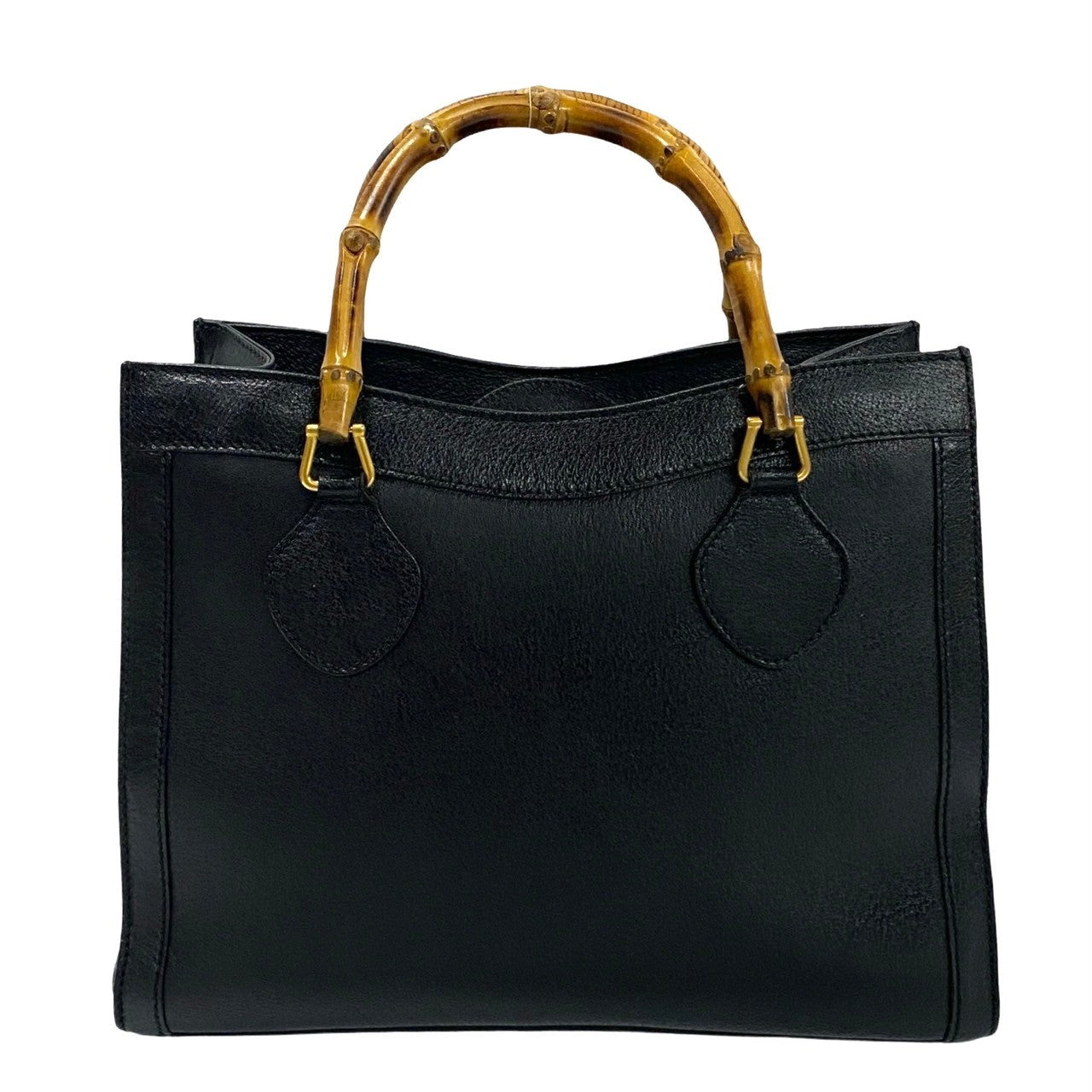 GUCCI Handbag leather black Bamboo