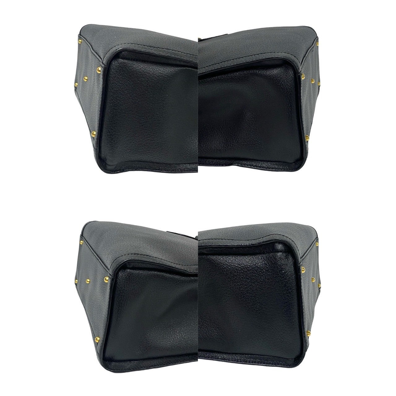 GUCCI Handbag leather black Bamboo