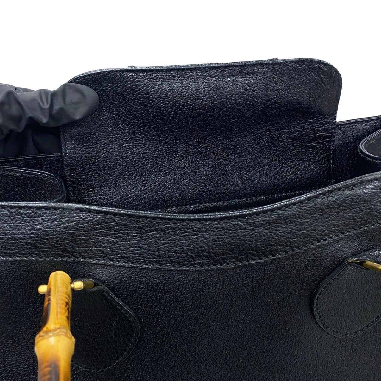 GUCCI Handbag leather black Bamboo
