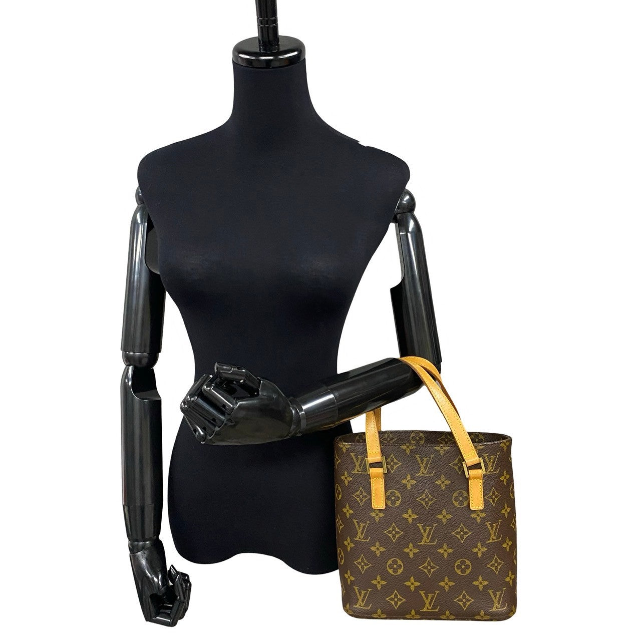 LOUIS VUITTON Handbag leather Brown Monogram VavinPM