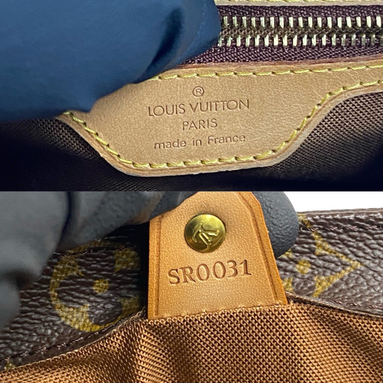LOUIS VUITTON Handbag leather Brown Monogram VavinPM