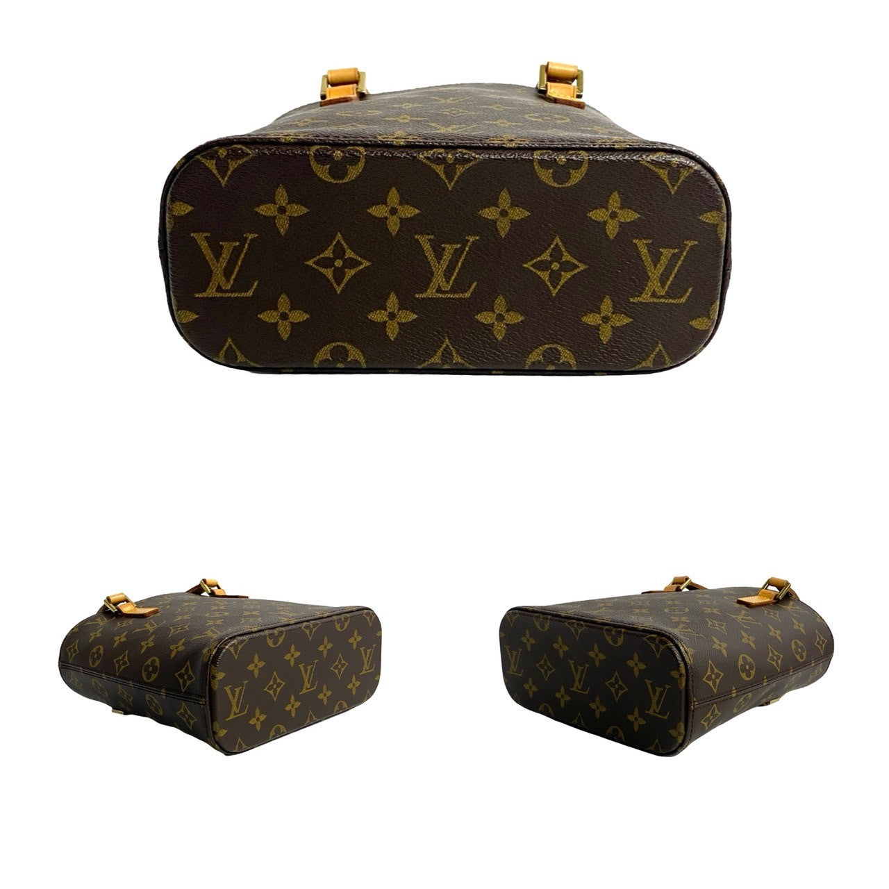 LOUIS VUITTON Handbag leather Brown Monogram VavinPM