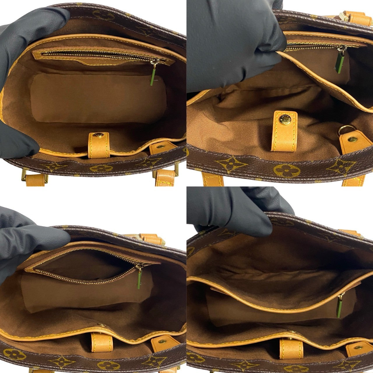 LOUIS VUITTON Handbag leather Brown Monogram VavinPM
