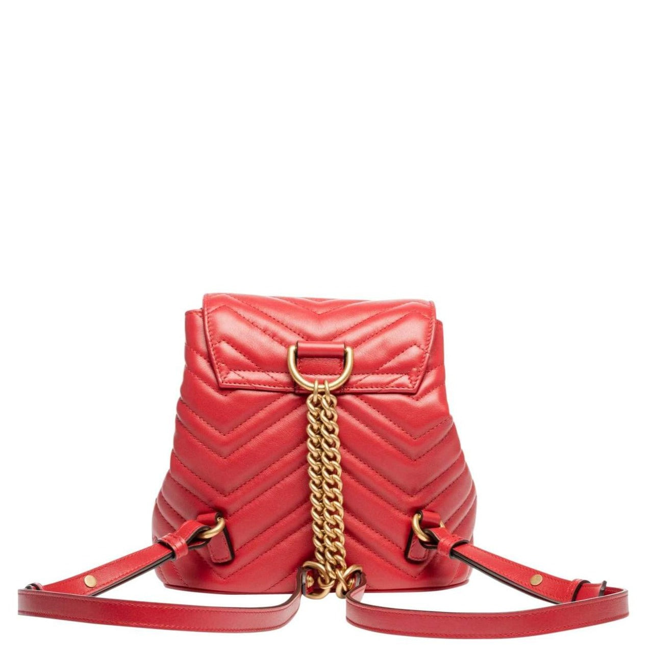 Gucci Marmont Quilted Leather Backpack in Red