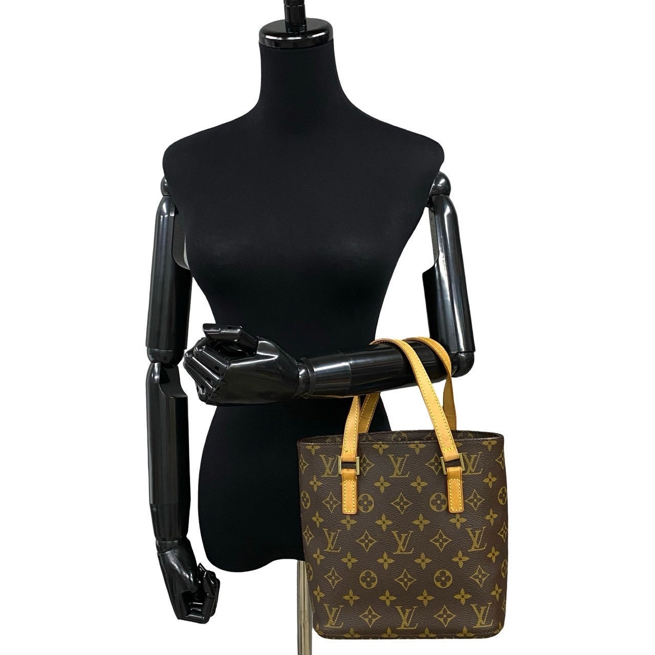 LOUIS VUITTON Handbag leather Brown Monogram VavinPM