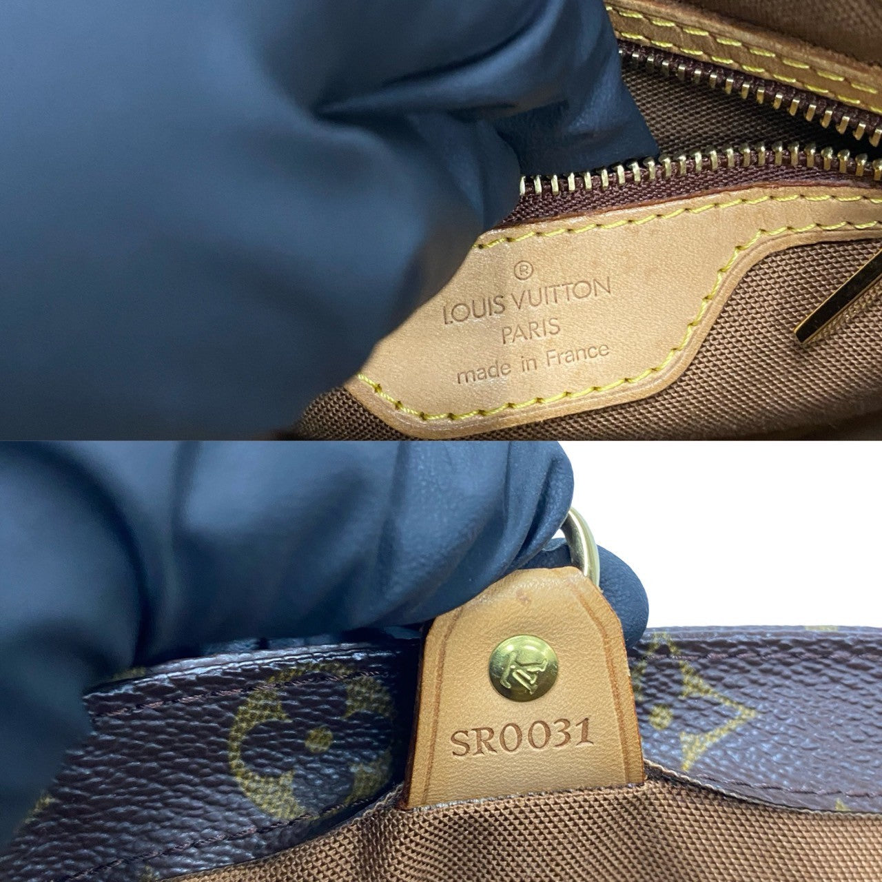 LOUIS VUITTON Handbag leather Brown Monogram VavinPM