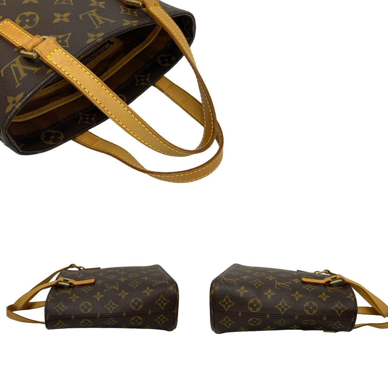 LOUIS VUITTON Handbag leather Brown Monogram VavinPM