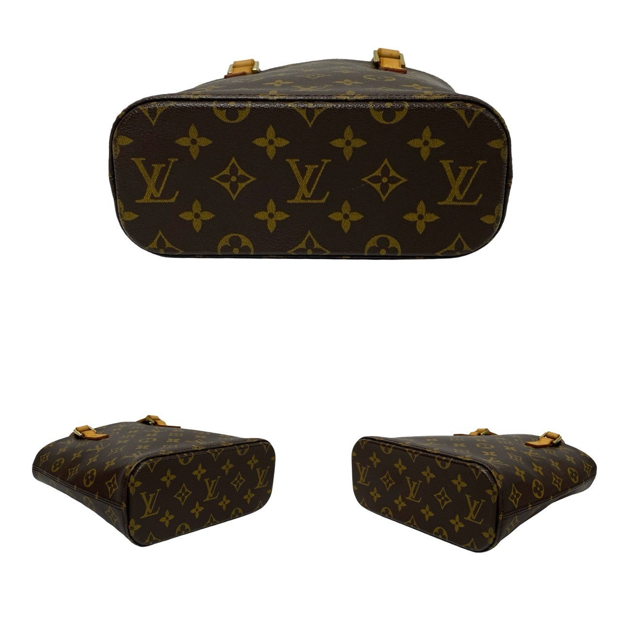 LOUIS VUITTON Handbag leather Brown Monogram VavinPM