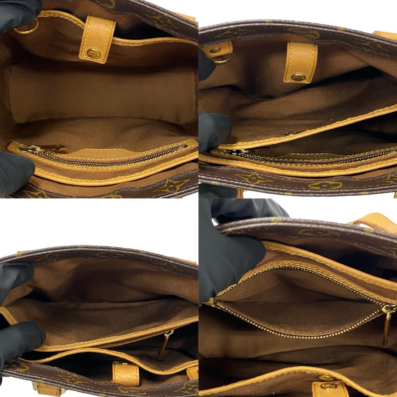 LOUIS VUITTON Handbag leather Brown Monogram VavinPM