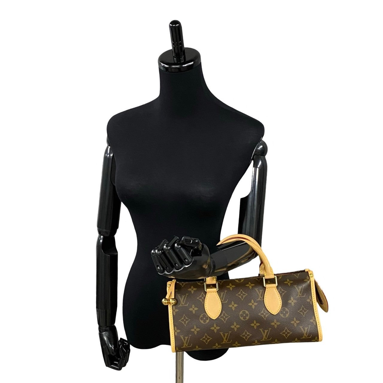 LOUIS VUITTON Handbag leather Brown Monogram Popan cool