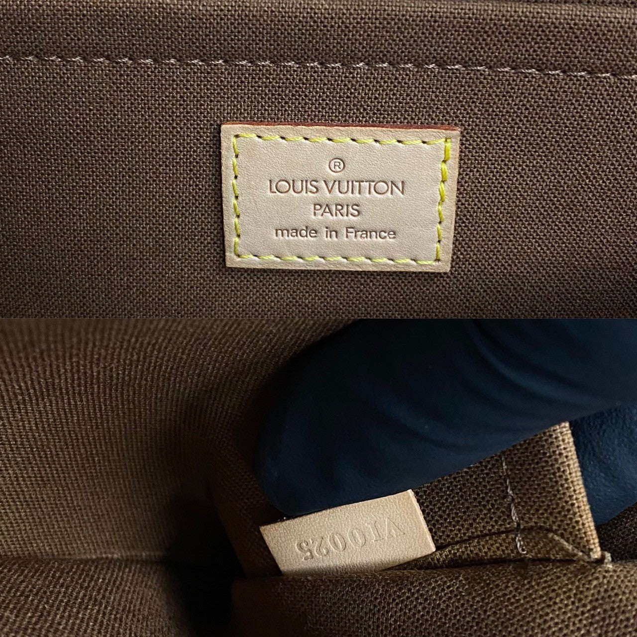 LOUIS VUITTON Handbag leather Brown Monogram Popan cool