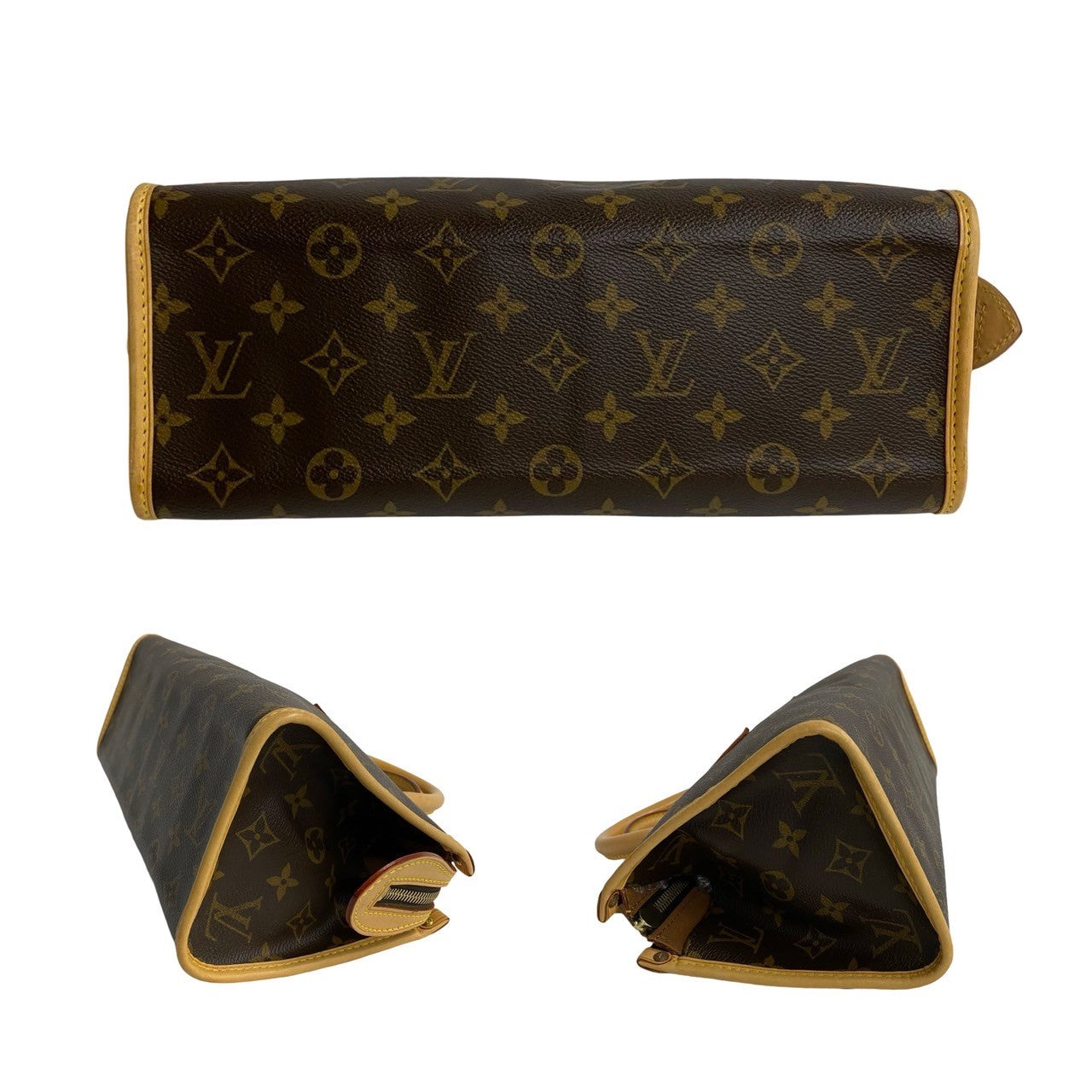 LOUIS VUITTON Handbag leather Brown Monogram Popan cool