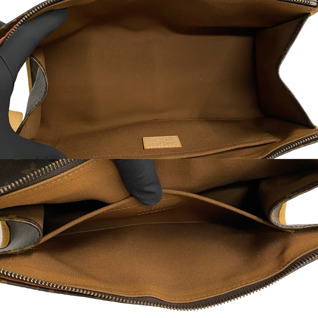 LOUIS VUITTON Handbag leather Brown Monogram Popan cool