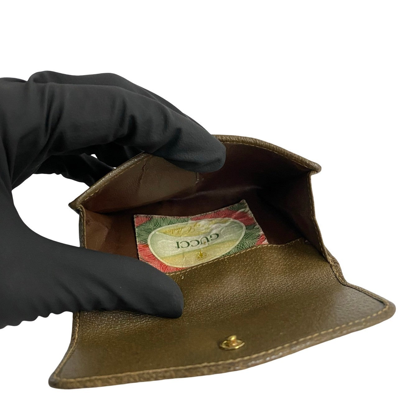 GUCCI Bifold Wallet leather Brown Sherry line