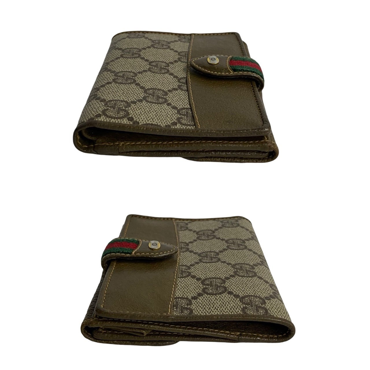 GUCCI Bifold Wallet leather Brown Sherry line