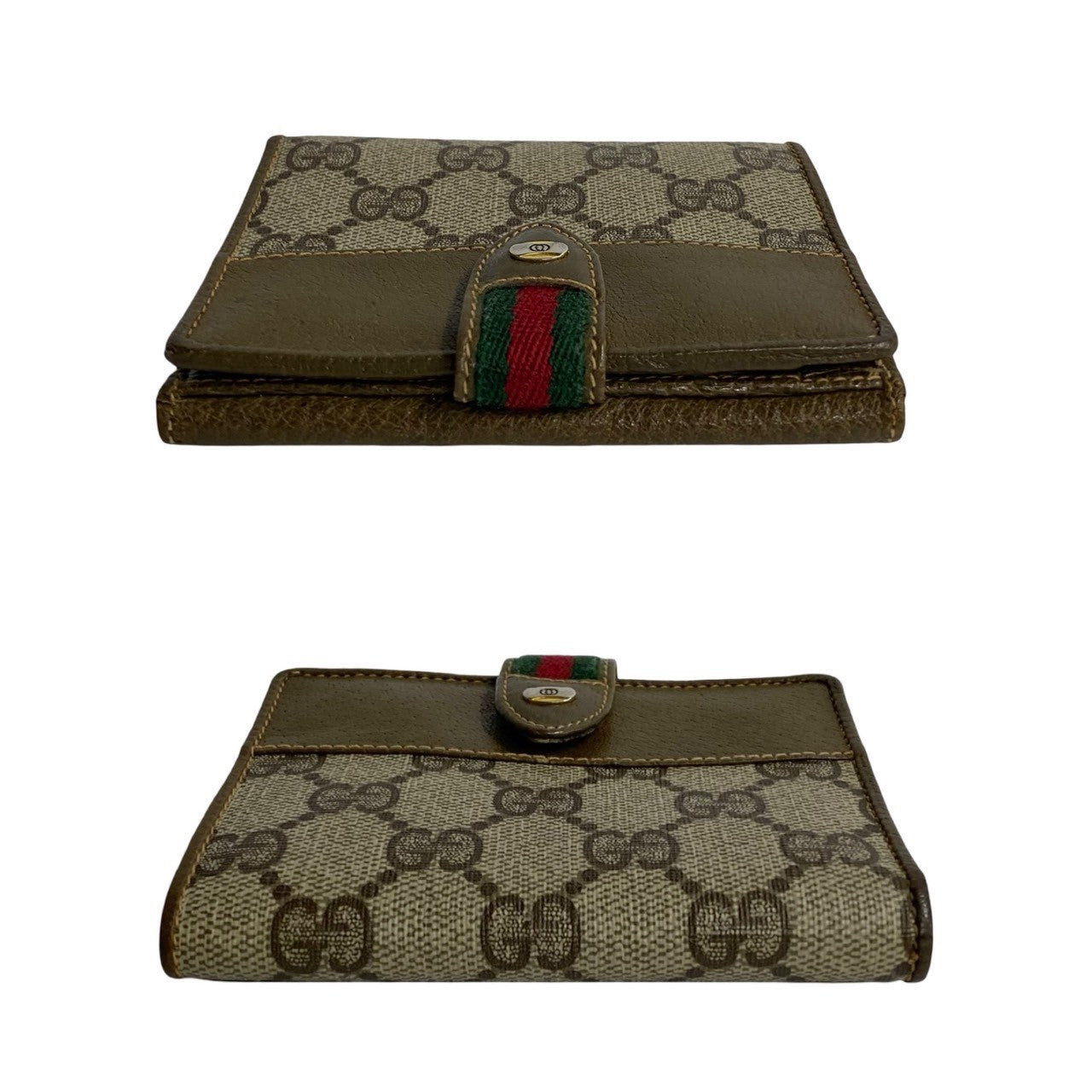 GUCCI Bifold Wallet leather Brown Sherry line