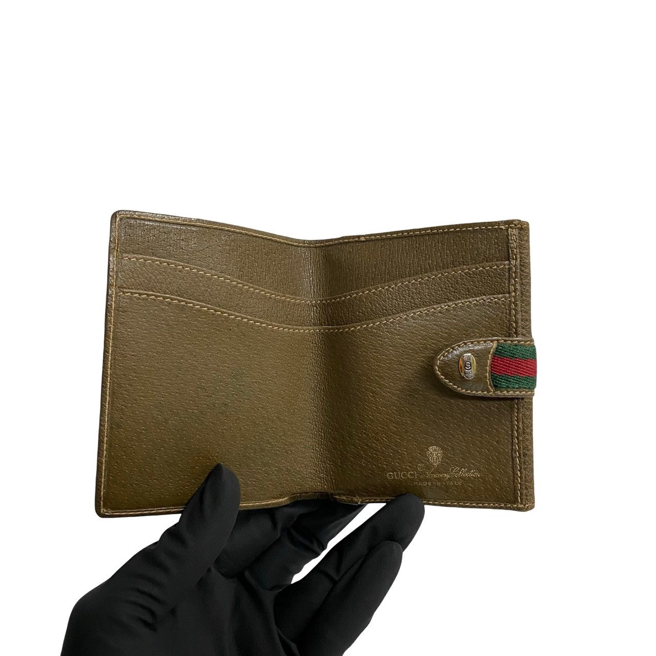 GUCCI Bifold Wallet leather Brown Sherry line