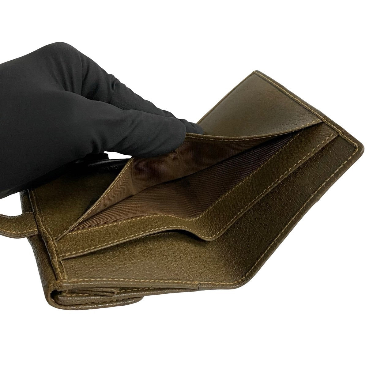 GUCCI Bifold Wallet leather Brown Sherry line