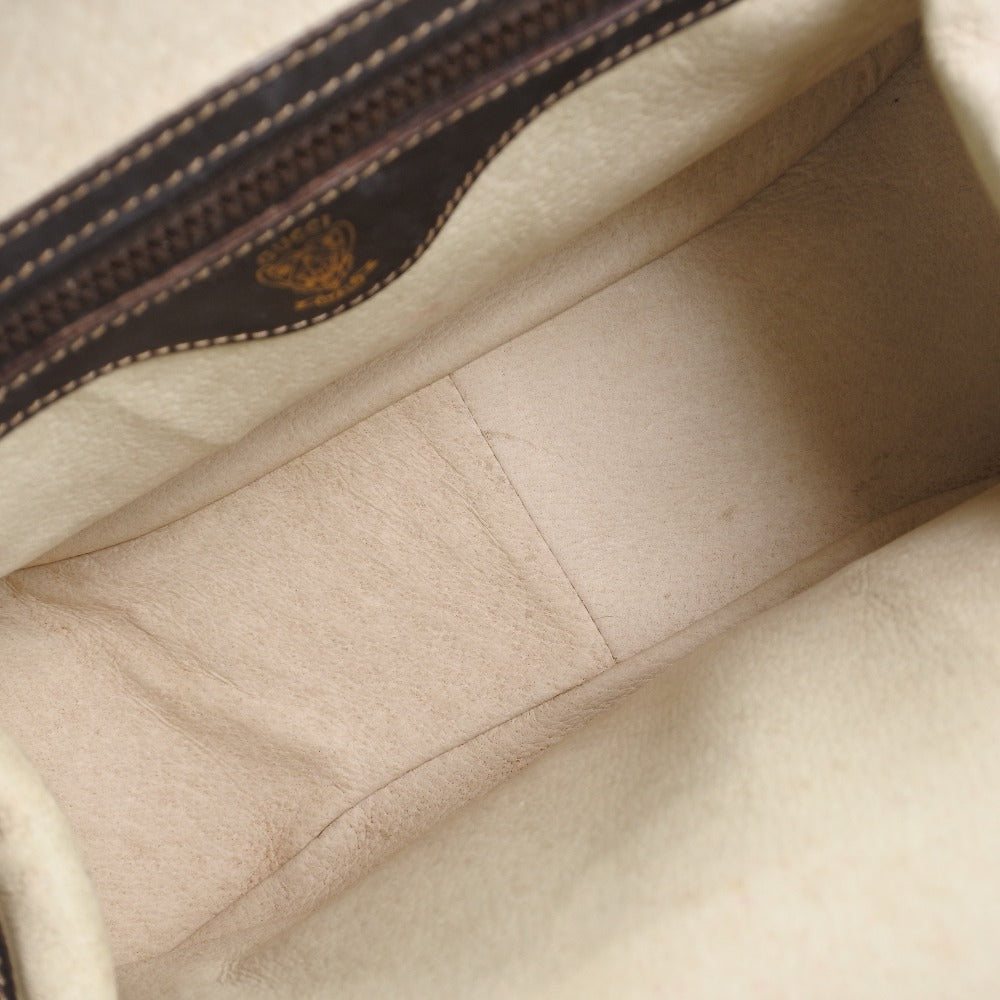 GUCCI Shoulder Bag Calfskin Brown vintage Women Used