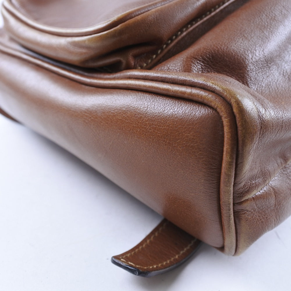 GUCCI Backpack 003.1705.0030 Calfskin Brown Bamboo Women Used