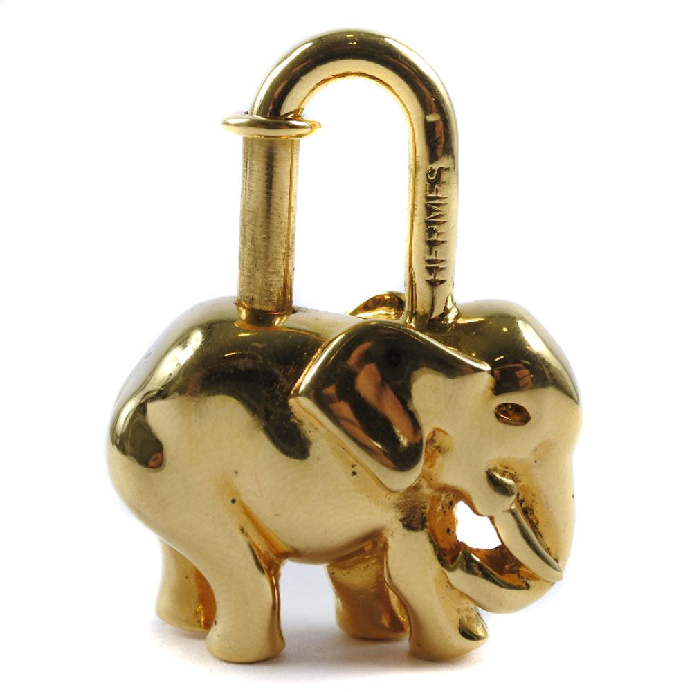 HERMES Cadena Plated Gold gold Animal motif Women Used