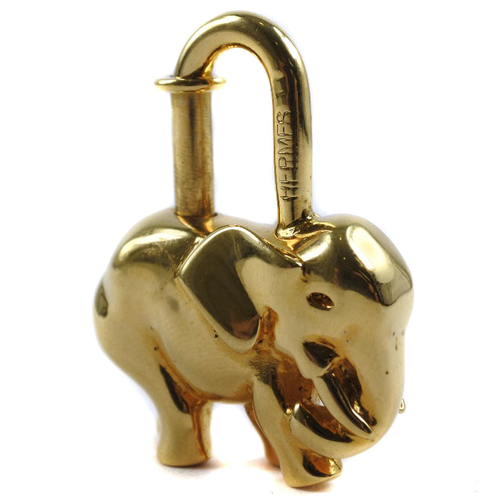 HERMES Cadena Plated Gold gold Animal motif Women Used