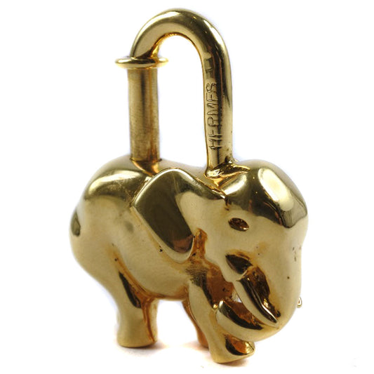 HERMES Cadena Plated Gold gold Animal motif Women Used
