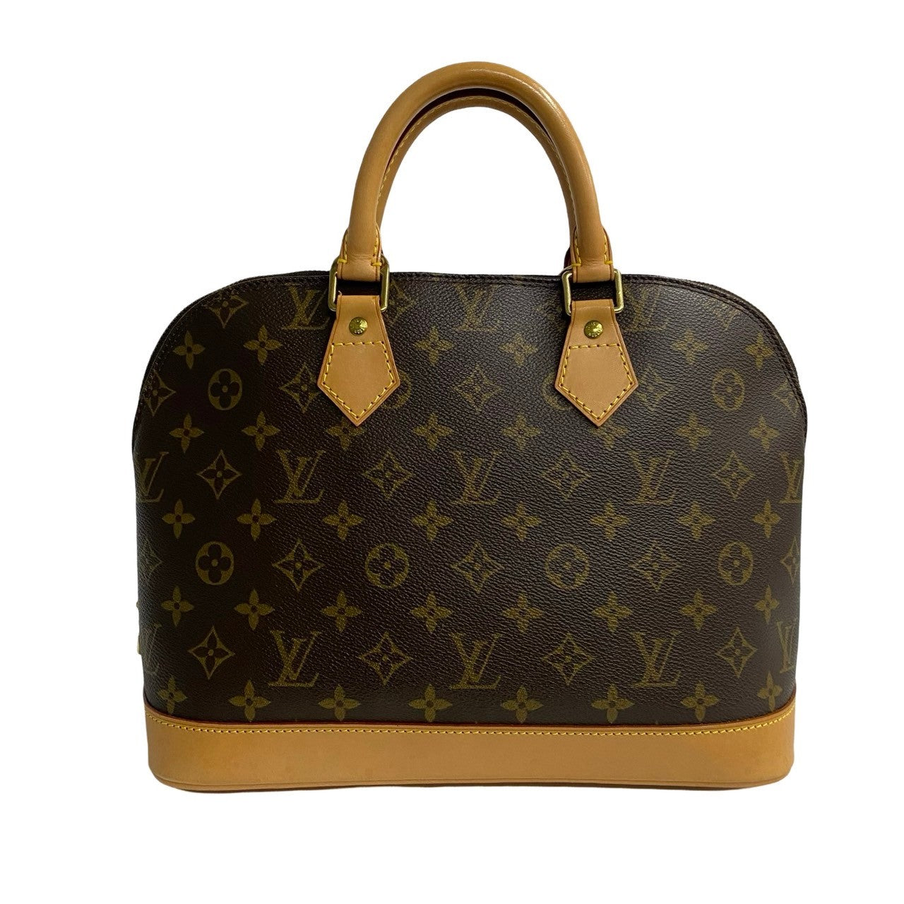 LOUIS VUITTON Handbag leather Brown Monogram Alma