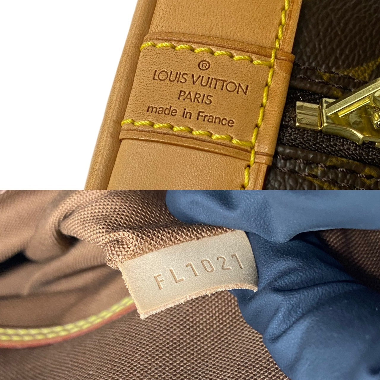 LOUIS VUITTON Handbag leather Brown Monogram Alma