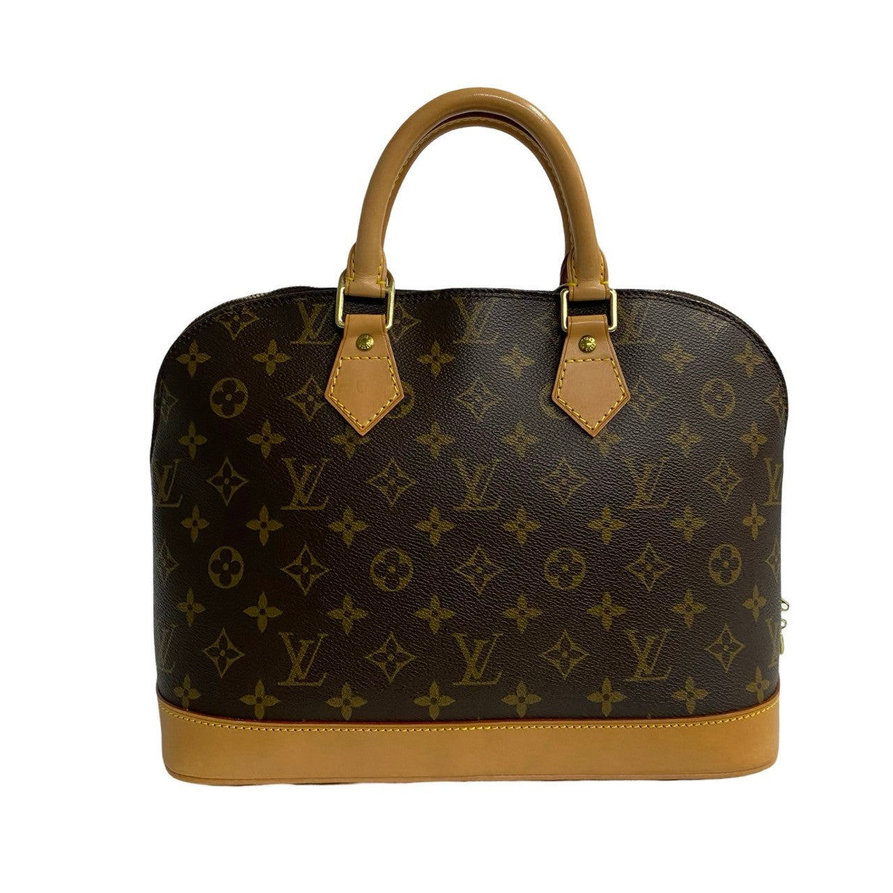 LOUIS VUITTON Handbag leather Brown Monogram Alma