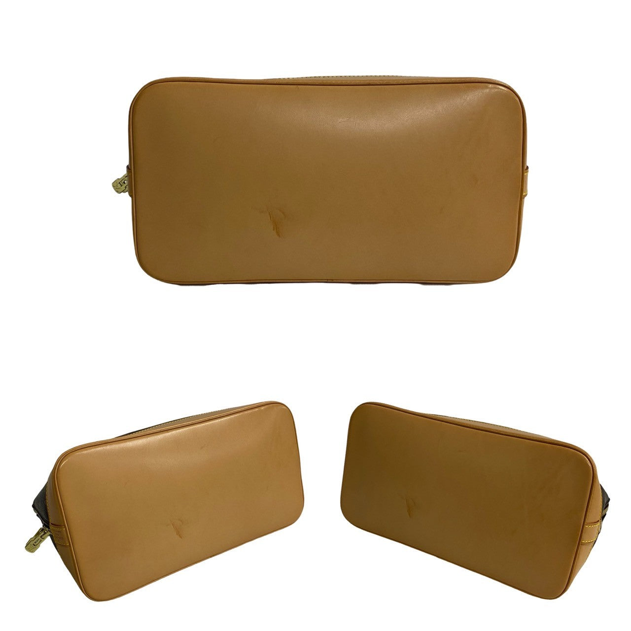 LOUIS VUITTON Handbag leather Brown Monogram Alma