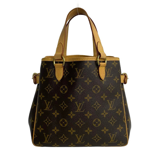 LOUIS VUITTON Handbag leather Brown Monogram Batignolles
