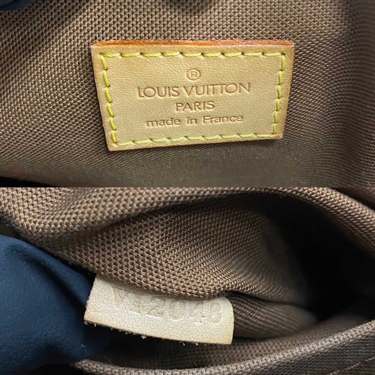 LOUIS VUITTON Handbag leather Brown Monogram Batignolles