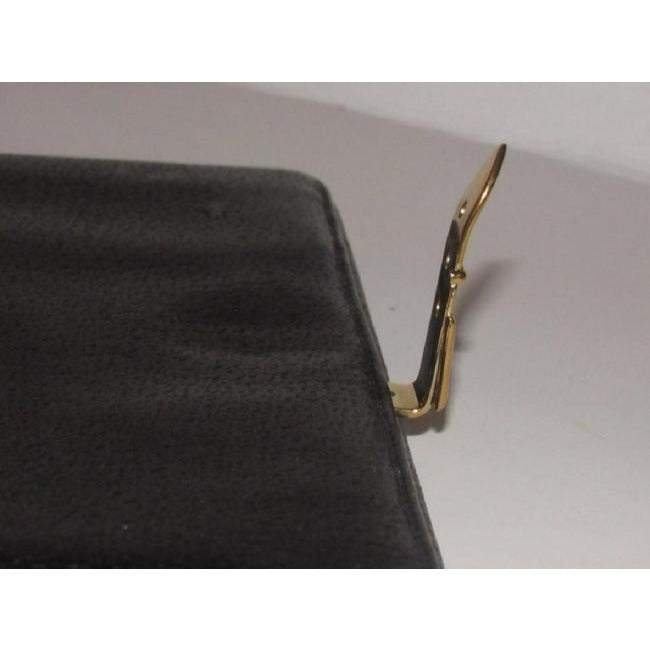 Gucci Black Leather With Gold Belt Buckle Clasp Vintage Wallet