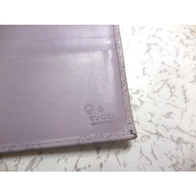 Gucci Lavender With Embossed G Logo Xl Large Leather Wallet