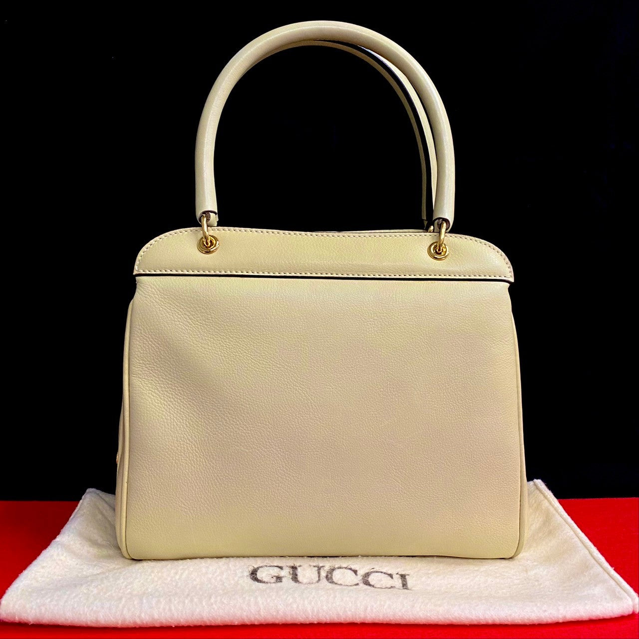 GUCCI Handbag leather white