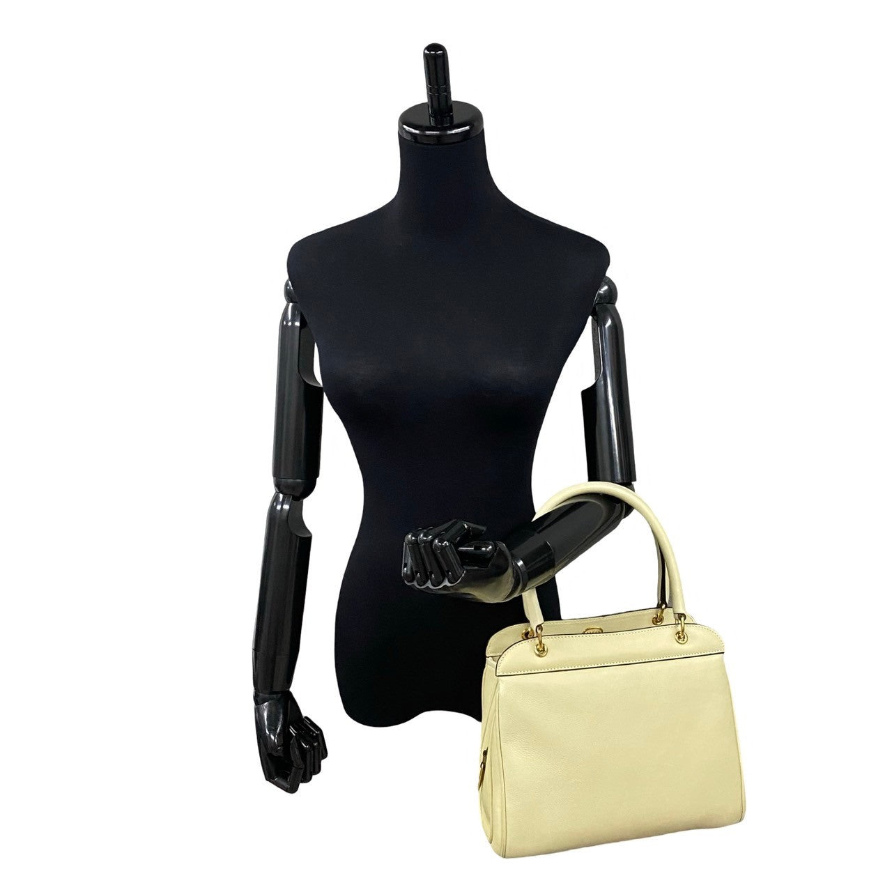 GUCCI Handbag leather white