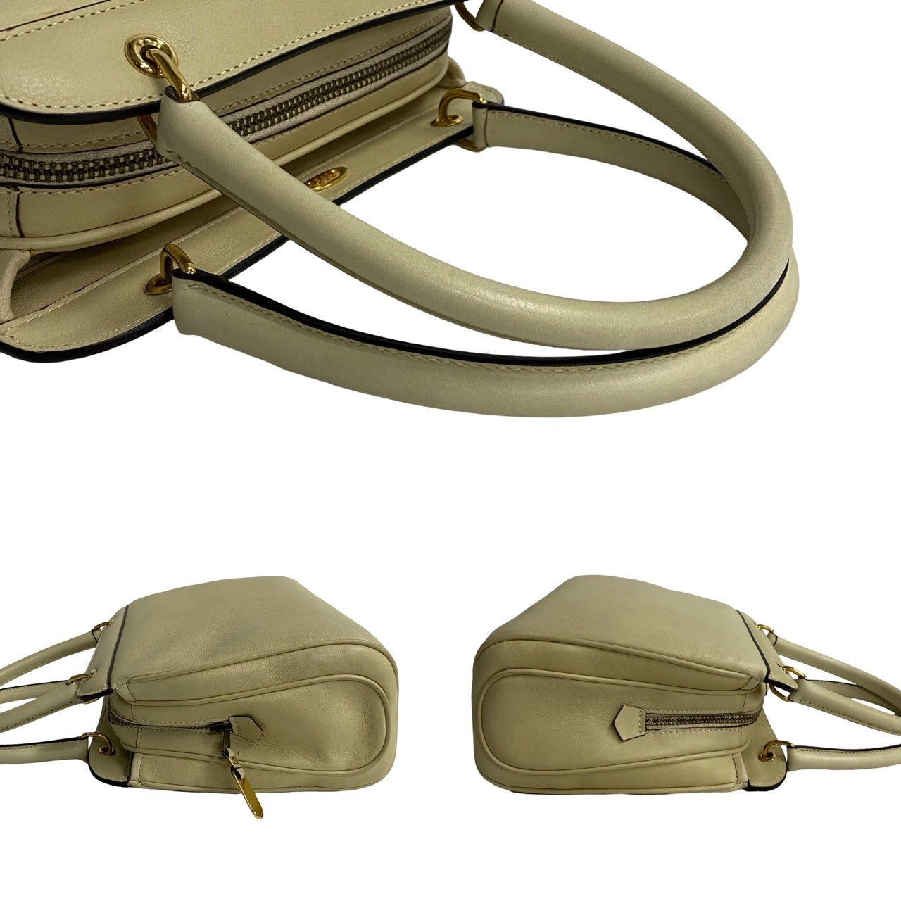 GUCCI Handbag leather white