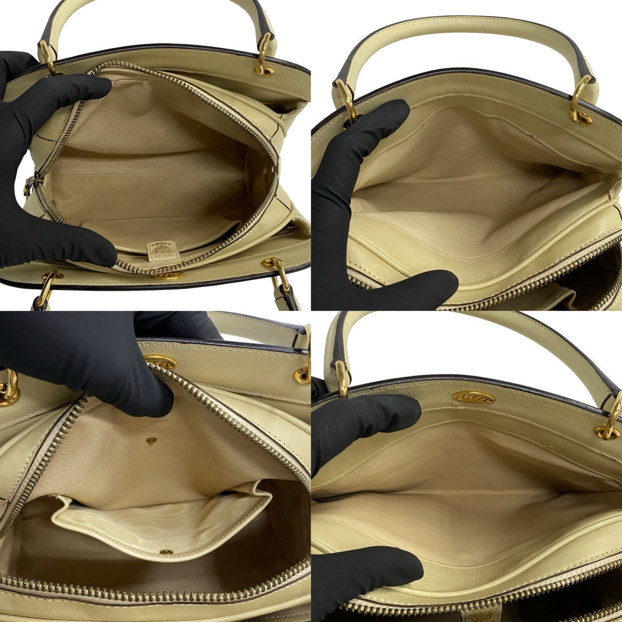 GUCCI Handbag leather white