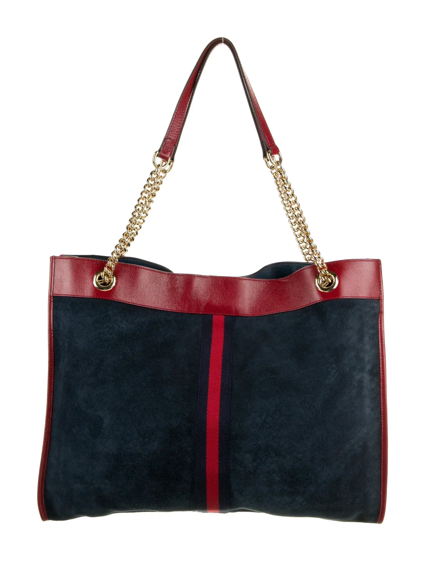 Gucci Rajah Suede Large Tote Bag in Blue