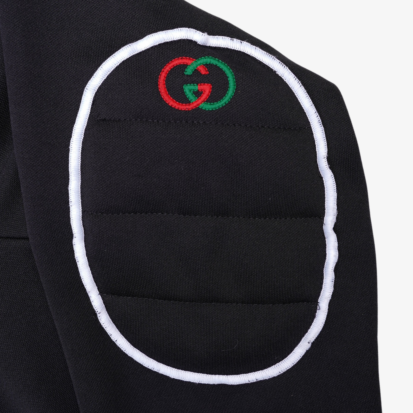 Gucci Mens Elbow Patch Oversized Technical Jersey Black S