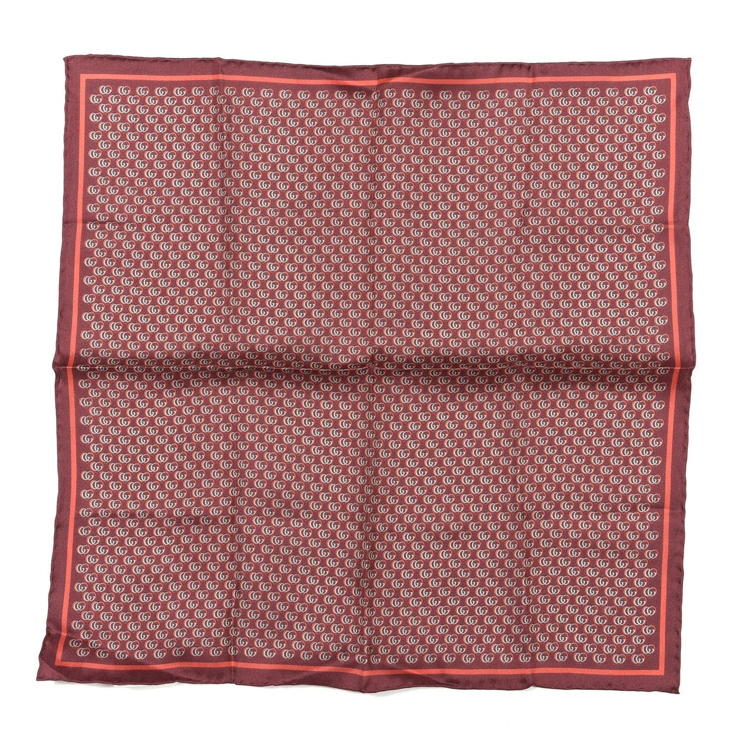 Gucci GG Monogram Hearts Pocket Square in Red