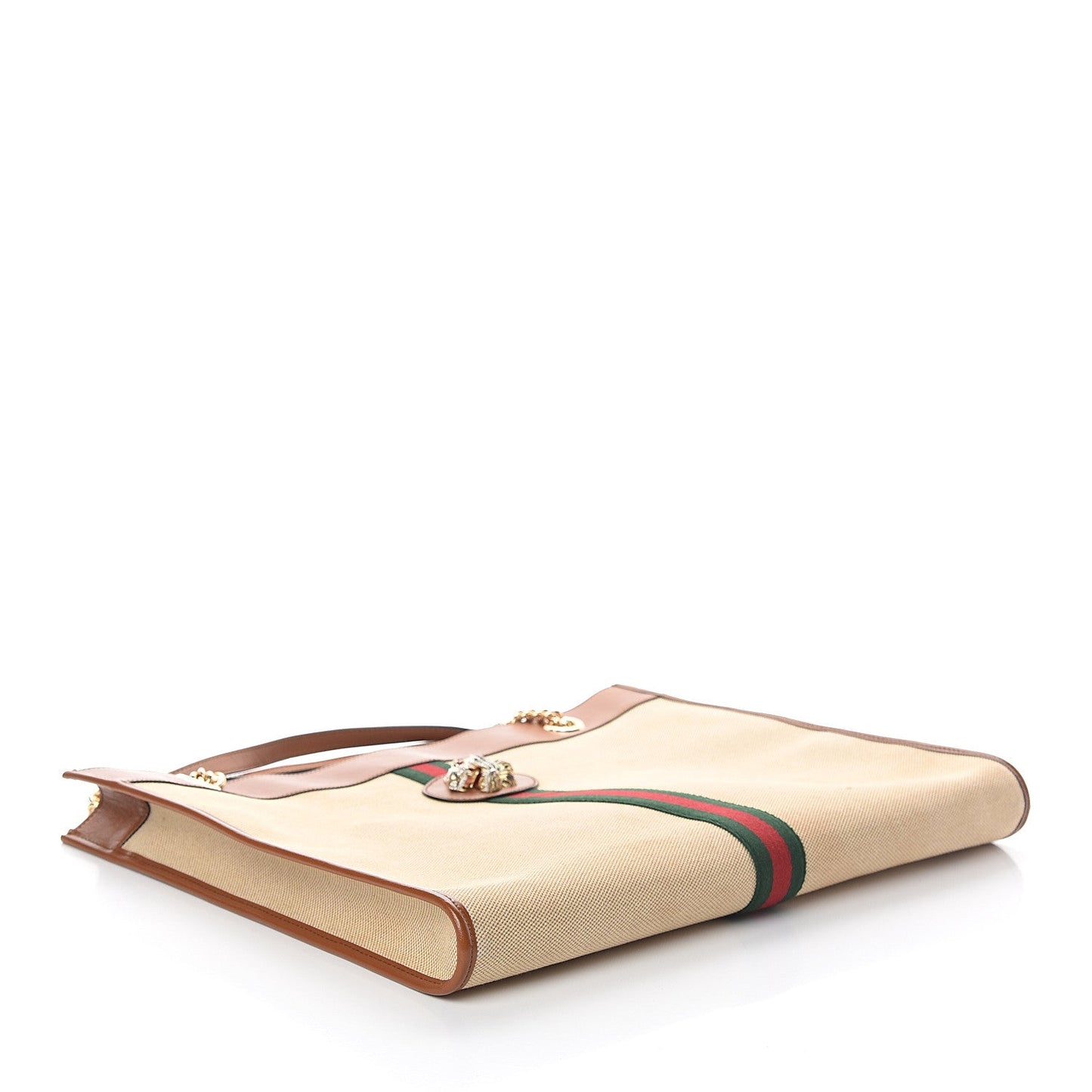 Gucci Rajah Large Canvas Tote Bag in Beige
