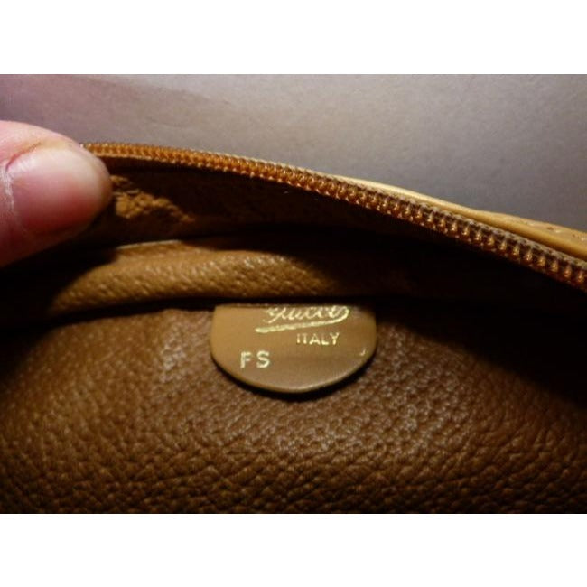 Gucci Vintage Purses Shades Of Brown Leather Coated Canvas Cross Body Bag
