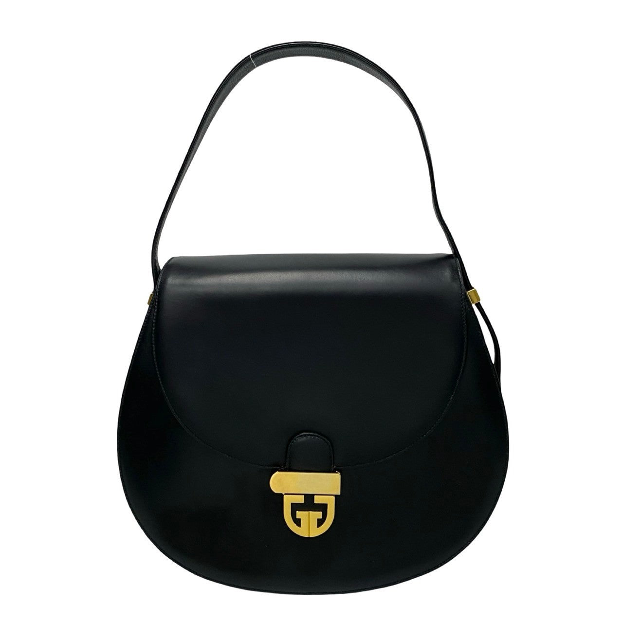 GUCCI Shoulder Bag Calfskin black Old Gucci
