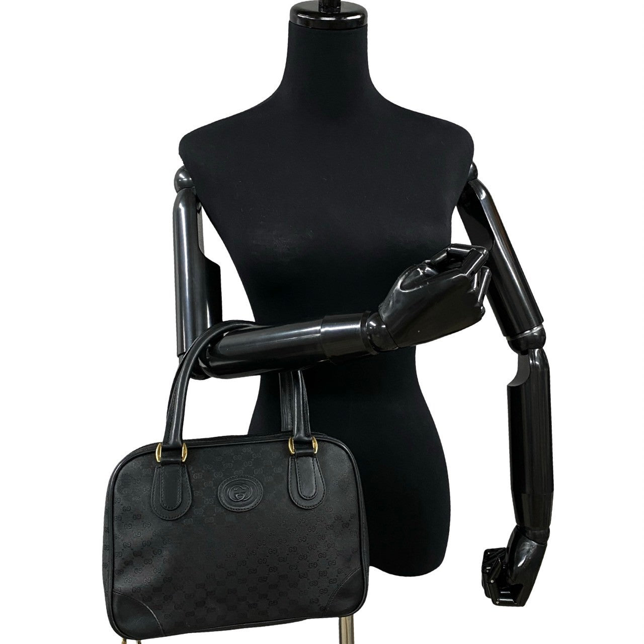 GUCCI Handbag leather black